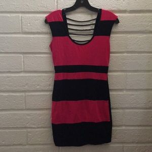 Windsor Hot Pink and Black Stripe Club Dress